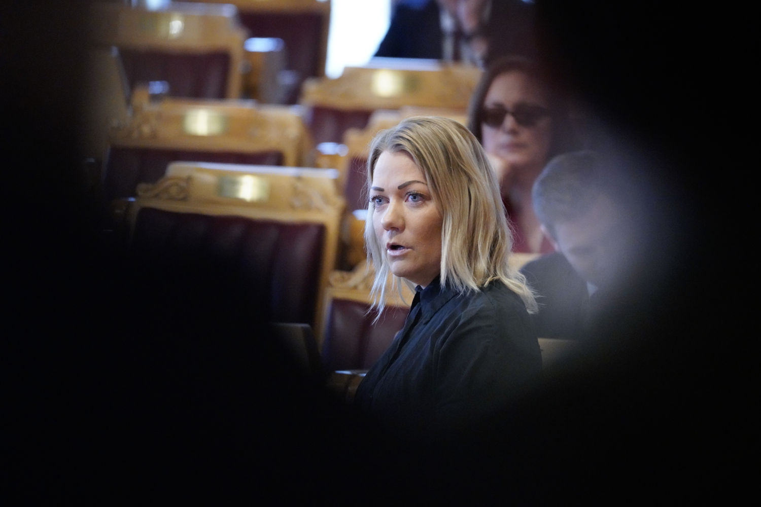 Sandra Borch i spørretimen på Stortinget i september i fjor. Hun ble ikke gjenvalgt.