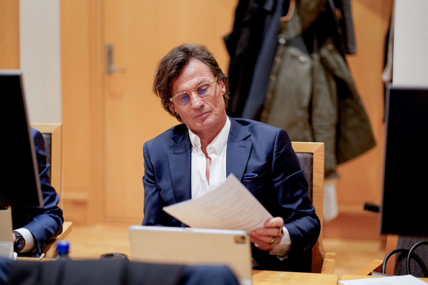 Hotellkonge og milliardær Petter Stordalen i Oslo tingrett i mars 2024.