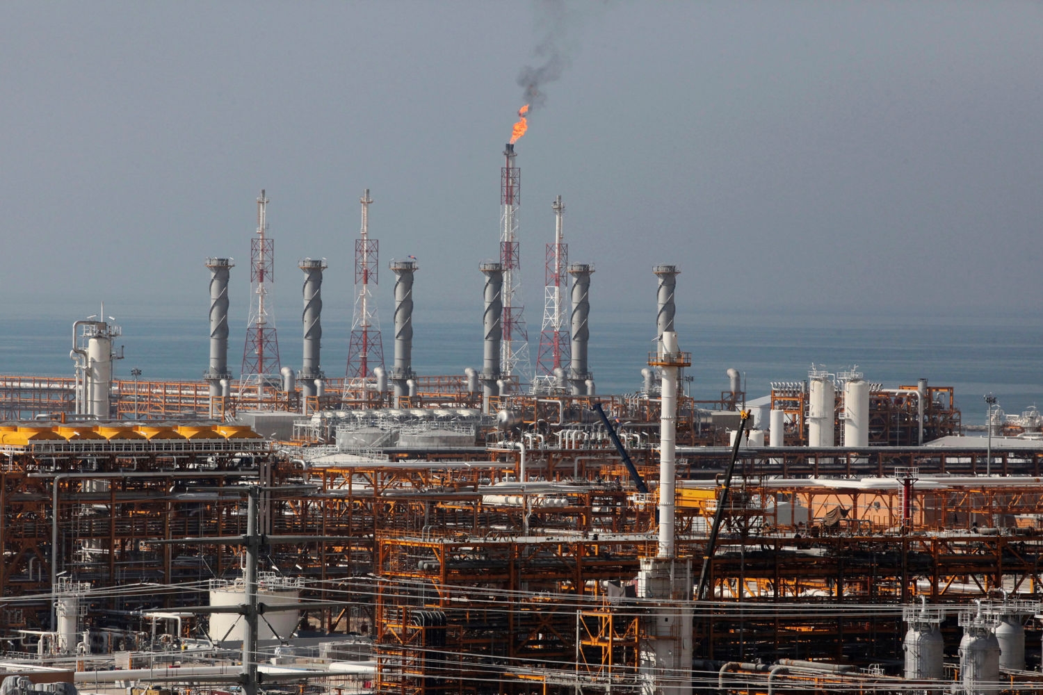 South Pars i Iran, her fra 2014. Anlegget ble truffet av et angrep onsdag.